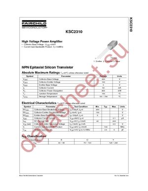 KSC2310OBU datasheet  